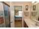 Bathroom with a sink and view into bedroom at 333 Carolina Springs Ct., Conway, SC 29527