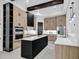 Modern kitchen with island, stainless steel appliances, and light wood cabinets at 891 Waterton Ave., Myrtle Beach, SC 29579