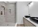 Contemporary bathroom with dual sinks and a large walk-in shower at 891 Waterton Ave., Myrtle Beach, SC 29579