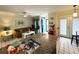 Open concept kitchen and living area, featuring granite countertops and coastal decor at 306 21St Ave. S # 4A, Myrtle Beach, SC 29577
