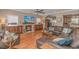 Spacious living room featuring a fireplace and comfortable sectional sofa at 3815 Ed Smith Ave., Myrtle Beach, SC 29588