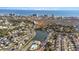 Aerial view of waterfront community with pool at 838 Marlin Ct., Murrells Inlet, SC 29576