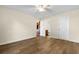 Spacious bedroom with ceiling fan and wood flooring at 3449 Church St., Loris, SC 29569