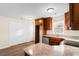 Kitchen with stainless steel dishwasher and wood cabinets at 3449 Church St., Loris, SC 29569