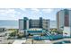 Aerial view of Landmark Resort, showcasing its oceanfront location at 1501 S Ocean Blvd. # 330, Myrtle Beach, SC 29577