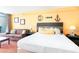 King-size bed, couch, and nautical-themed decor at 1501 S Ocean Blvd. # 330, Myrtle Beach, SC 29577