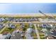 Aerial view of beach house with water access at 108 Burlington St. W, Holden Beach, NC 28462