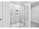 Modern bathroom with a glass shower door and built-in seat at 3539 Rayner Cove Ct., Little River, SC 29566