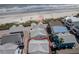 Aerial view of beach house community, highlighting a house close to beach access at 6001 S Kings Hwy., Myrtle Beach, SC 29575
