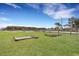 Lawn area with horseshoe pits for outdoor games and fun at 6001 S Kings Hwy., Myrtle Beach, SC 29575