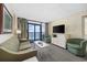 Comfortable living room with ocean view and balcony access at 2301 Ocean Blvd. S # 1218, Myrtle Beach, SC 29577