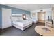 Two double beds, small table and chairs, and ocean view at 7100 N Ocean Blvd. # 913, Myrtle Beach, SC 29572