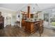 Kitchen with breakfast bar and wood cabinets at 4400 Saint Andrews Ct., Murrells Inlet, SC 29576