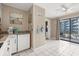 Kitchen with granite countertops, stainless steel appliances, and view of balcony at 5905 South Kings Hwy. # A246, Myrtle Beach, SC 29575