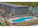 Community pool with surrounding lounge chairs at 5905 South Kings Hwy. # A246, Myrtle Beach, SC 29575