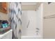 Bathroom with a shower/tub combo and nautical decor at 5905 South Kings Hwy. # A246, Myrtle Beach, SC 29575