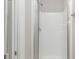 Clean shower with glass enclosure and white walls at 6001-Mh 32A S Kings Hwy., Myrtle Beach, SC 29575