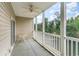 Screened porch overlooking a pond with fountain at 1100 Commons Blvd. # 107, Myrtle Beach, SC 29572