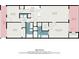 1074 sq ft condo floor plan with 2 bedrooms, 1 bath, balcony at 1100 Commons Blvd. # 107, Myrtle Beach, SC 29572