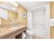 Clean condo bathroom with a shower/tub combo at 6900 N Ocean Blvd. # 625, Myrtle Beach, SC 29572