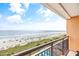 Breathtaking balcony view of the ocean and beach at 6900 N Ocean Blvd. # 625, Myrtle Beach, SC 29572