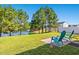 Spacious backyard with lake view and patio at 643 Trap Shooter Circle, Longs, SC 29568