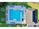 Lush community pool and surrounding landscaping from above at 505 Quincy Hall Dr., Myrtle Beach, SC 29579