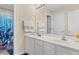 Clean bathroom with double vanity and shower at 505 Quincy Hall Dr., Myrtle Beach, SC 29579
