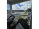 Balcony with wicker chairs and view of waterway at 1538 Lanterns Rest Rd. # 303, Myrtle Beach, SC 29579