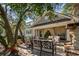 Relaxing patio with stone fireplace and comfortable seating at 3601 Ocean Blvd. N, Myrtle Beach, SC 29577