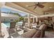 Outdoor kitchen and lounge area near the pool at 3601 Ocean Blvd. N, Myrtle Beach, SC 29577