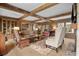 Cozy living room with exposed beams and comfortable seating at 3601 Ocean Blvd. N, Myrtle Beach, SC 29577