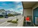 Balcony view overlooking the parking lot and oceanfront community at 120 North Dogwood Dr. # 113, Garden City Beach, SC 29576