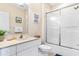 Clean bathroom with a shower/tub combo, vanity, and neutral color palette at 4541 Girvan Dr. # 27-D, Myrtle Beach, SC 29579