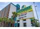 Landmark Resort signage with information about amenities at 1501 S Ocean Blvd. # 1040, Myrtle Beach, SC 29577