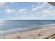 Panoramic view of the ocean and beach from a high vantage point at 1501 S Ocean Blvd. # 1040, Myrtle Beach, SC 29577