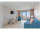 Living area with ocean view and comfortable seating at 1501 S Ocean Blvd. # 1040, Myrtle Beach, SC 29577