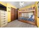 Bedroom with a bunk bed and ample closet space at 3015 Old Bryan Dr. # 4-8, Myrtle Beach, SC 29577