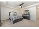 Bedroom with a queen bed, dresser and ceiling fan at 5700 Redgum Dr., Myrtle Beach, SC 29579