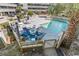 Relaxing pool area with fire pit and comfortable seating at 1101 Possum Trot Rd. # C205, North Myrtle Beach, SC 29582