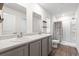 Bathroom with double vanity and walk-in shower at 338 Spruce Pine Way, Conway, SC 29526