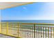 Balcony with yellow railings and an expansive ocean view at 2701 S Ocean Blvd. # 1817, North Myrtle Beach, SC 29582