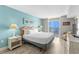 Ocean view bedroom with king-size bed and private balcony at 2701 S Ocean Blvd. # 1817, North Myrtle Beach, SC 29582