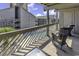 Relaxing balcony with rocking chairs overlooking the pool at 9621 Shore Dr. # G219, Myrtle Beach, SC 29572