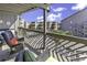 Spacious balcony with wicker furniture and ocean views at 9621 Shore Dr. # G219, Myrtle Beach, SC 29572