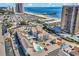 Aerial view of coastal resort complex with pools and oceanfront location at 9621 Shore Dr. # G219, Myrtle Beach, SC 29572