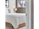 Bedroom with a full-sized bed and built-in shelving at 7300 Porcher Dr. # 8, Myrtle Beach, SC 29572
