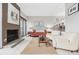Living room with a fireplace and a view to the patio at 7300 Porcher Dr. # 8, Myrtle Beach, SC 29572