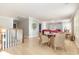 Open concept living area with a view of the dining area and staircase at 204 5Th Ave. N, North Myrtle Beach, SC 29582