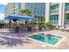 Relaxing hot tub area with outdoor seating at 5300 North Ocean Blvd. # 1405, Myrtle Beach, SC 29577